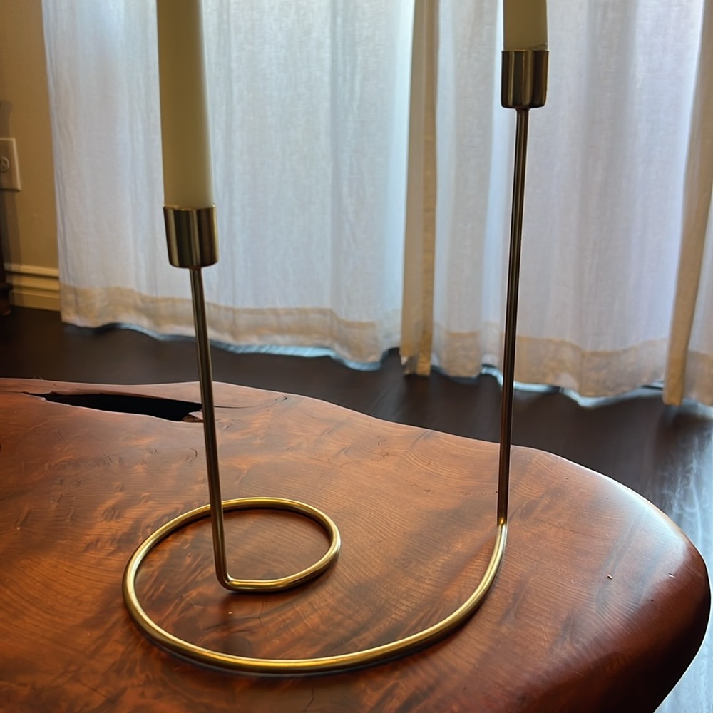 Anthropologie brass candle stick